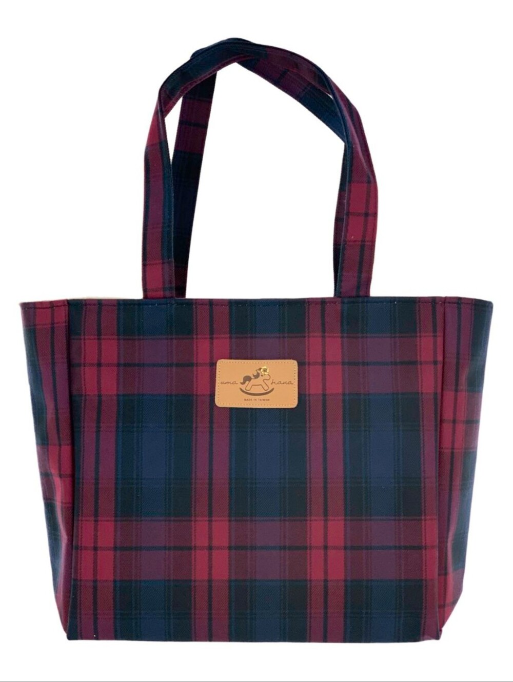 Waterproof Plaid Medium Tote Shoulder Handbag